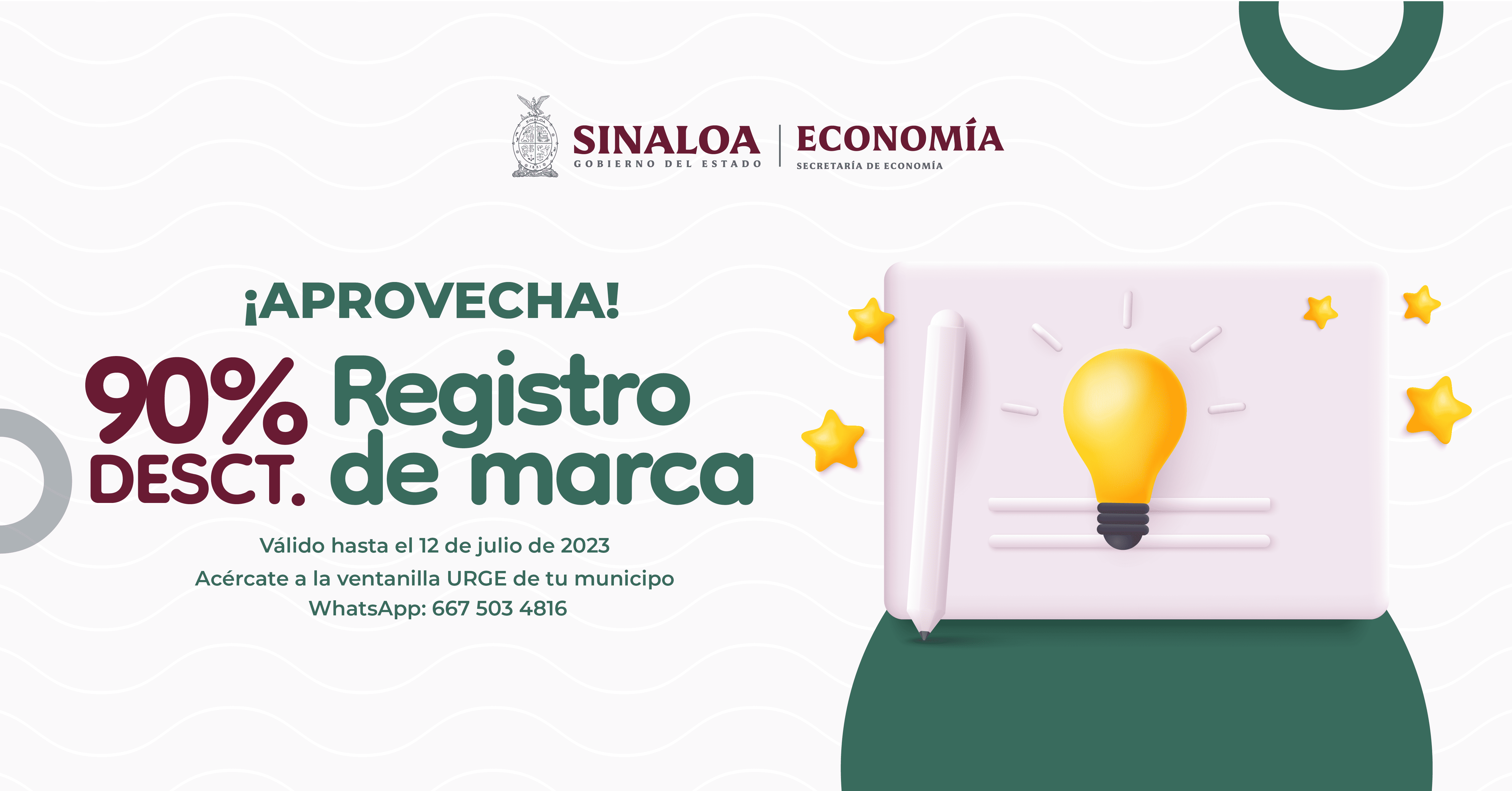 CAMPAÑA DE PRECIO DIFERENCIAL 90 DE DESCUENTO EN REGISTRO DE MARCA